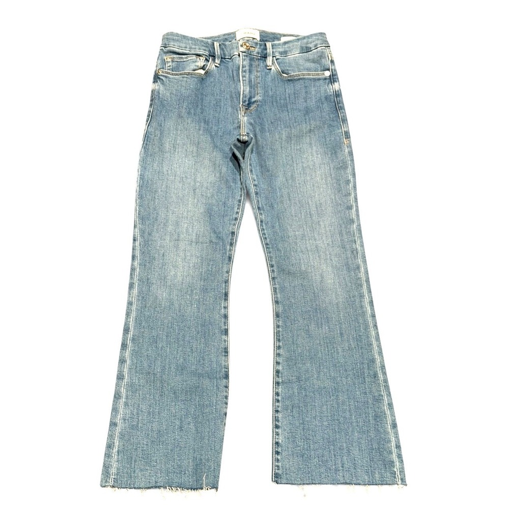 Frame Le Crop Mini Boot Jonah Raw Hem Cropped Bootcut High Rise Jeans Size 27